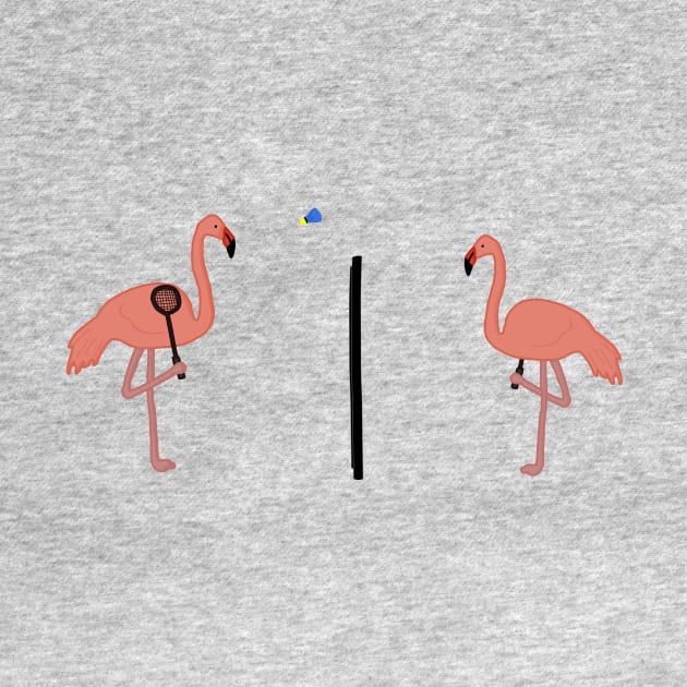 badminton flamingos by NoirPineapple